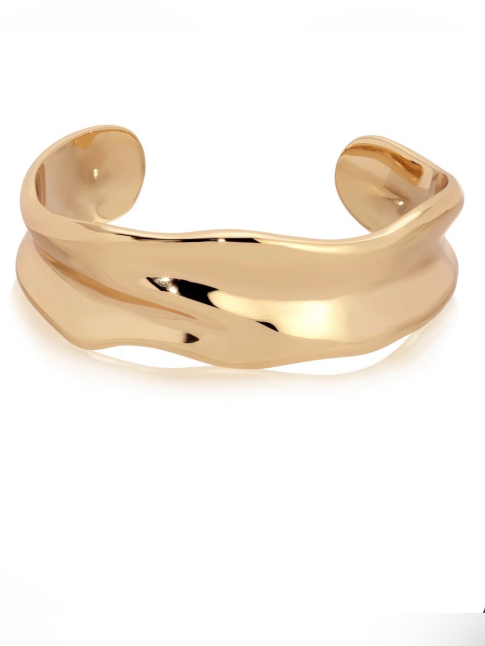 Ettika Wavy Days Cuff in Gold
